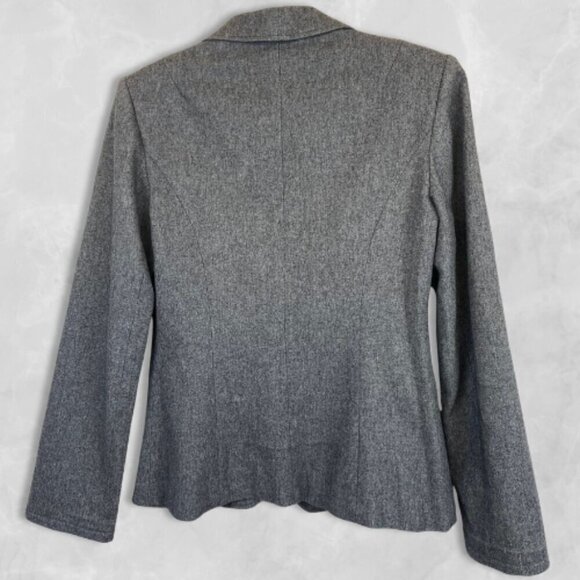 Vintage Mister Leonard Wool Blazer Notched Lapels Button Front Closure Gray W 10 - Picture 2 of 12